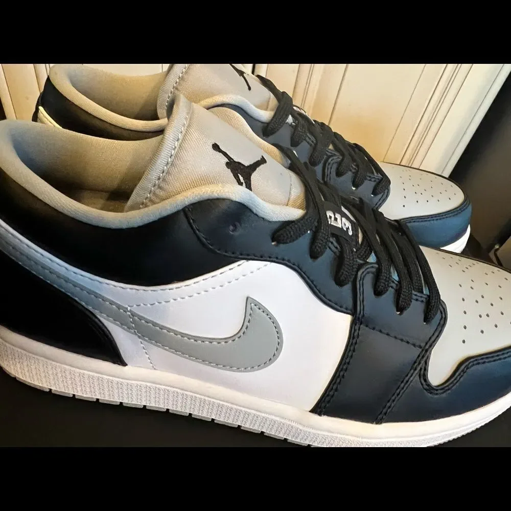 Nike Air Jordan 1 Low Shadow Light Smoke Grey Toe 553558-039 Men's Size 8.5